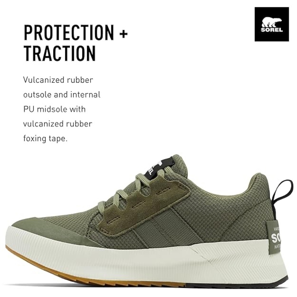 Sorel Stone Green Out n About III Waterproof Sneakers